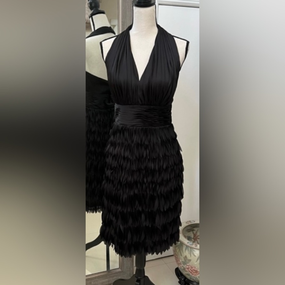 JS Collection Feather Style Halter Dress - Picture 12 of 13